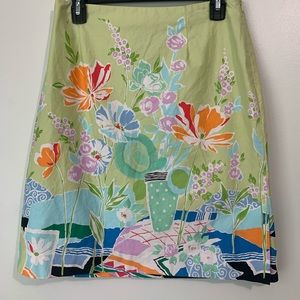 Talbots A Line short Leisure Tropical Skirt Size Medium